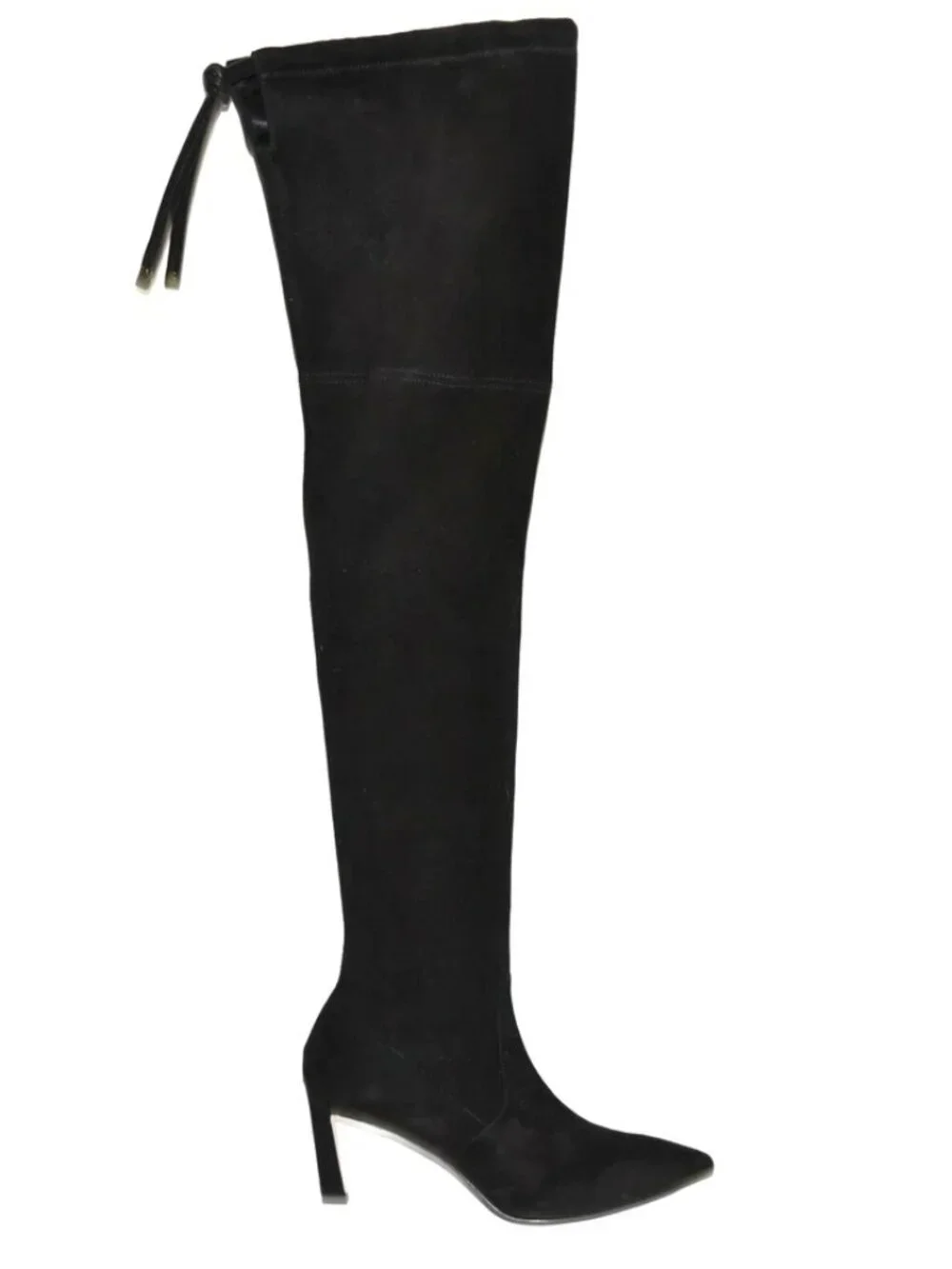New! Stuart Weitzman Natalia Stretch Thigh High Boot Black Suede Size 8.5 DD20